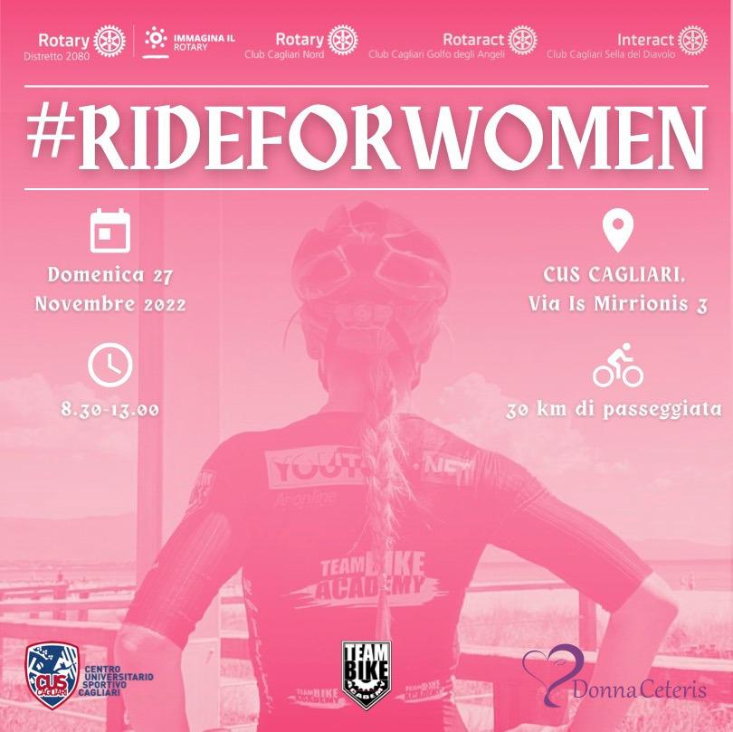 RIDEFORWOMEN, IN BICI FRA CAGLIARI E QUARTU CONTRO LA VIOLENZA SULLE DONNE